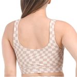 WILO Wave Print Sports Bra Sz S Tan Photo 1