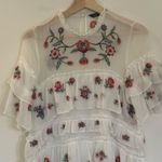 ZARA  Tiered Embroidered Dress sz S Photo 2