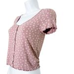 American Eagle  Floral‎ Snap Front Baby Tee size S Photo 3