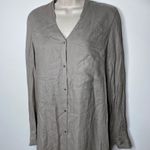 Helmut Lang  grey v neck button down dress duster 0 Photo 2