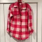 Sundry  Pink Checkered Long Sleeve Shacket size‎ 1 Photo 1