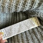 Forever 21 F21 Solid Gray Y2K Off the Shoulder Baggy Pullover Sweater Size Medium Photo 3