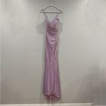 La Femme 30662 Sequin Wrap Style Gown Light Periwinkle 2 Photo 1