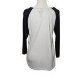 Skellington Graphic Tee sz M Halloween Casual Raglan Sleeve Moon Face Y2K Gothic Black Size M Photo 4