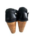Cole Haan  Black Leather Cork Wedges Size 11 Photo 5