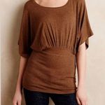 Anthropologie  Y2K Bordeaux Ribbed Kimono Tee Jersey Top M Photo 0