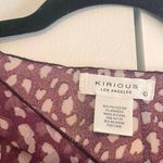 Kirious  Burgundy And White Mesh Long Sleeve Crop‎ Top Size Large Photo 4