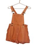 MINKPINK MPD Women’s Orange Sunburst Overalls Denim Short Overalls Size Medium Photo 2
