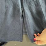 Laura Ashley Vtg Sz 12 Dress Linen Blend Midi Lagenlook Sleeveless Classic Navy Photo 6