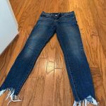Lucky Brand  Blue Ankle Cropped Jeans with Frayed Hem Photo 0