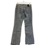 Bebe ‎ Jeans Women's Size 27 Raw Hem Flared Denim Light Wash Photo 4