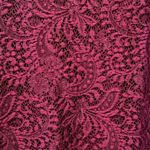 Joan Rivers Dress Wine Cranberry Lace Crochet Lined Dressy Photo 6