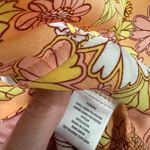 Madden NYC Floral Crop Top Yellow Orange White Back Tie Boho Summer LS Size M Size M Photo 4