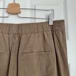 Vince Linen-Blend High-Rise Pull-On Wide Leg Pant in Moss Smoke Size L Photo 8