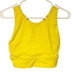 BuffBunny Flower Power Sports Bra Yellow Strappy Back Size Large Photo 1