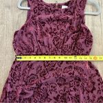 Free People Wine Crushed Velvet Metallic Sleeveless A Line Mini Dress 4 Photo 8