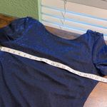 Elegant Navy Blue Shimmery Glittery Velvet Dress Size XL Photo 8