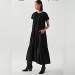 COS  Tiered Black Maxi Dress SZ:6 Photo 1