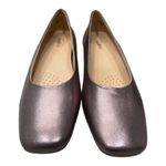 Trotters Honor Pewter Women's Leather Flexible Square Toe Flat Shoes Size 10M Photo 2