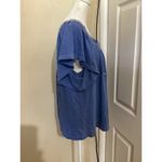 Sundry  Top Blouse Womens Smocked Elastic Neckline Short Flutter Sleeve Flowy M Photo 3