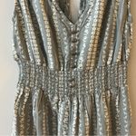 Japna  Sage Green & White Floral Sleeveless Romper w/ Elastic Waist XSmall Photo 2
