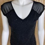 Inc international Concepts Black Nylon Short Sleeve Studded Top Photo 1