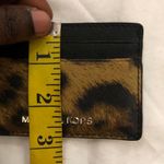 Michael Kors Black Brown Leopard Animal Money Pieces Coin Cardholder Case Wallet Purse Leather Photo 5