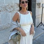 ZARA  ecru cream elegant long dress maxi wedding party evening boho Photo 1