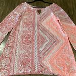 Yoana Baraschi Anthropologie Yoana Barschi key hole long sleeve paisley pink sheath mini dress Photo 0