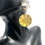 VINTAGE 1980'S YELLOW BAUBLE CLIP ON DANGLE EARRINGS Photo 4