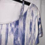 Lemon Tart NWT  Blue & White Off Shoulder Stretchy Maxi Casual Vacation Dress S Photo 4
