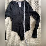 Gymshark  Black Scoop neck Waffle Open Back Bodysuit Size Small Photo 6