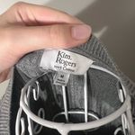 kim rogers  Grey Cable Knit Button Shoulder 100% Cotton Crew Neck Sweater Size M Photo 2