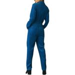 NWT MOTHER The Specialist Ankle Corduroy Jumpsuit Sky Diver Blue Size Large Photo 1