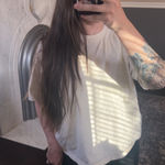 Urban Outfitters Cotton ivory oversized tee Photo 0