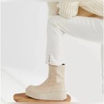 Free People White Crocodile-Embossed Straight Leg Jeans Women's Size 32 Photo 2