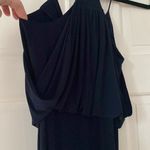 MISA Los Angeles  Domino Tie Front Mini‎ Dress Midnight Blue Navy Photo 5