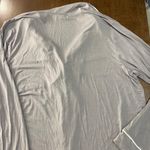 Barefoot Dreams  Luxe Milk Jersey Piped Pajama Top Women's Size Large Gray Modal Photo 7