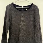 Reiss  Ewelina Textured Black Long Sleeve Bodycon Knee Length Dress Sz 8 Back Zip Photo 1