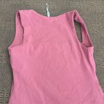 QINSEN pink Square Neck Bodice Dress Sleeveless mini athletic tank dress 6 Photo 5