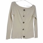 NAADAM Off The Shoulder Cardigan White Size L Photo 1