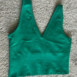 Abercombie Athletics Abercrombie Green V-Neck Tank Top/Sports Bra  Photo 0