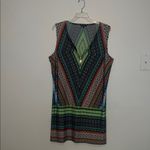 MSK XL Multicolor Sleeveless Geometric Pattern Dress Green Photo 1