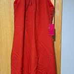 Vince Camuto  Red Crepe Pleat Sheath Dress - Size 0 Photo 0