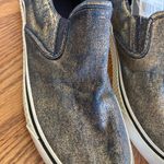 Diesel  women's size 38.5 gold metallic coated denim VANSIS W rubber sneakers Photo 6