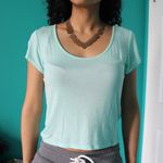 About A Girl mint green sheer crop top Photo 1