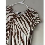 Lafayette 148  New York Zebra Side Tie Midi Dress Size Medium Unique Animal Print Photo 4