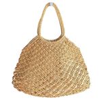 Ratton Beach Bag with Braided Handles Tan Photo 8