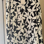 Joie  Black & White Floral A-Line Midi Skirt New Size 14 Photo 0