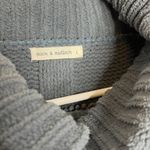 Moon & Madison Blue-Gray Plush Cowl Neck Knit Sweater Photo 4
